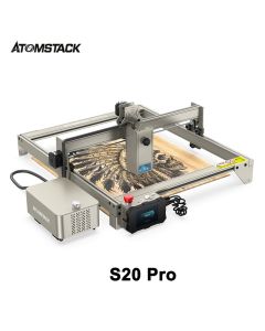 ATOMSTACK S20 Pro Laser Gravur 20W Laser Schneider mit optischer Leistung mit F30 Luftunterstützungssatz und Bedienfeld und Gravurbereich 400 x 400mm