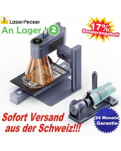 LaserPecker 4 Deluxe Lasergerät Dual Laser Engraver inklusive Rotary Extension + Slide Extension