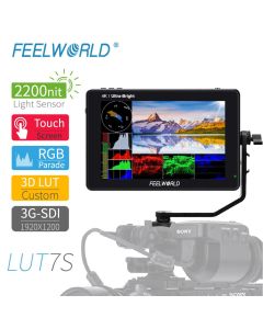 FEELWORLD LUT7S 7 Zoll 3G-SDI 4KHDMI 2200nits 3D LUT Touchscreen DSLR Kamera Feld Monitor mit Wellenform VectorScope histogramm