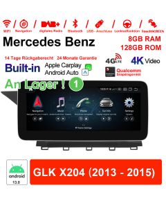 Für Benz GLK X204 2013-2015 NTG4.5 Built-in CarPlay Qualcomm Snapdragon 665 8 Core Android 13 4G LTE Autoradio / Multimedia 6GB RAM 128GB ROM 