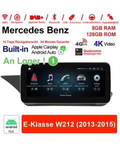 Für Benz E-Klasse W212 2013-2015 NTG4.5 Built-in CarPlay Qualcomm Snapdragon 665 8 Core Android 13 4G LTE Autoradio / Multimedia 6GB RAM 128GB ROM 