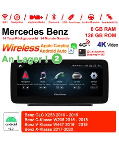 Für Benz GLC C-Klasse V-Klasse NTG5.0 Built-in CarPlay Qualcomm Snapdragon 665 8 Core Android 12 4G LTE Autoradio/Multimedia 6GB RAM 128GB ROM 