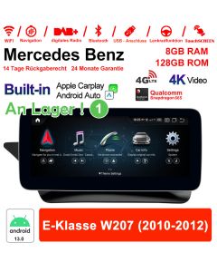 Für Benz E-Klasse W207 2010-2012 NTG4.0 Built-in CarPlay Qualcomm Snapdragon 665 8 Core Android 13 4G LTE Autoradio/Multimedia 6GB RAM 128GB ROM 