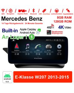 Für Benz E-Klasse W207 2013-2015 NTG4.5 Built-in CarPlay Qualcomm Snapdragon 665 8 Core Android 13 4G LTE Autoradio/Multimedia 6GB RAM 128GB ROM 