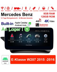 Für Benz E-Klasse W207 2015-2016 NTG5.0 Built-in CarPlay Qualcomm Snapdragon 665 8 Core Android 13 4G LTE Autoradio / Multimedia 6GB RAM 128GB ROM 