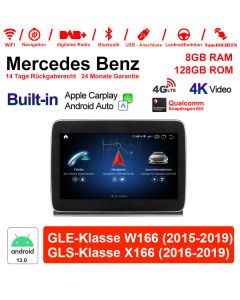 Für Benz GLE class W166/GLS class X166 NTG5.0 Built-in CarPlay 9 Zoll Snapdragon 665 8 Core Android 13 4G LTE Autoradio/Multimedia 6GB RAM 128GB ROM