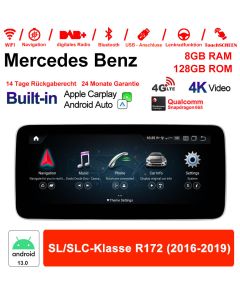 Für Benz SL/SLC-Klasse R172 2016-2019 NTG5.0 Built-in CarPlay 9 Zoll Snapdragon 665 8 Core Android 13 4G Autoradio / Multimedia 6GB RAM 128GB ROM 