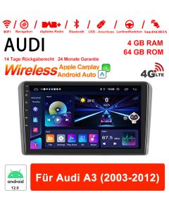 Autoradio 9 pouces Android 12.0 4G LTE