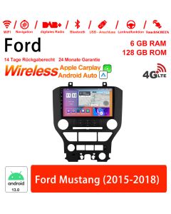 9 Zoll Android 13.0 4G LTE Autoradio 6GB RAM 128GB ROM Für Ford Mustang 2015-2018 Built-in Carplay / Android Auto