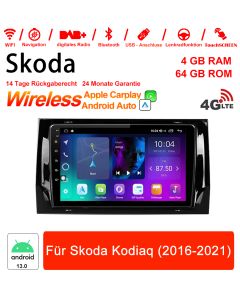 10 Zoll Android 13.0 4G LTE Autoradio / Multimedia 4GB RAM 64GB ROM Für Skoda Kodiaq 2016-2021 Built-in Carplay / Android Auto