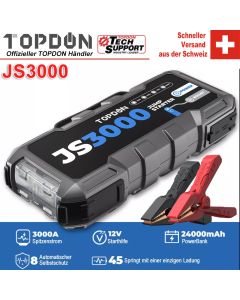 TOPDON JS3000 Power Bank 3000A Auto Starthilfe 24800Mah 12V Auto blei-säure batterien Batterie Booster(9L Gas/7L Diesel)