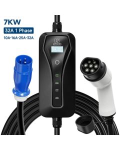 7KW 32A E-Auto Tragbare EV-Ladekabel Typ2 IEC 62196-2  Typ1 SAE J1772