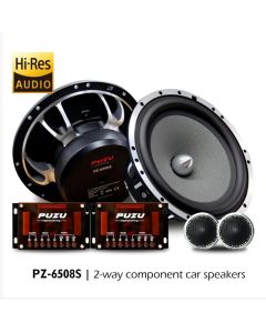 PUZU PZ-6508S 6,5 Zoll Komponente Auto Lautsprecher mit 25mm ASV Transparent Silk Dome Hochtöner mitte Bass Höhen Auto Sound Upgrade System