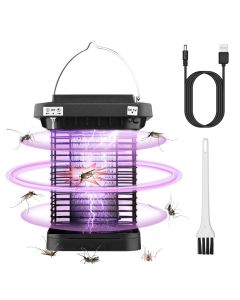 Outdoor Solarbetriebene Bug Killer Zapper High Powered elektrische Moskito Insektenfalle IP65 wasserdicht mit LED-Licht