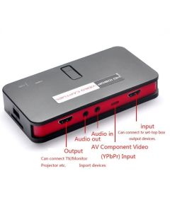 HD Game Capture für EZcap 284 1080P AV/Ypbpr Video Capture Recorder Box in USB Disk SD Karte für Xbox360/Eine PS3/4