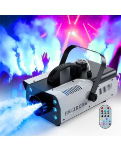 1200 W Nebel Maschine Dj Mixer Nebel Maschine Für Hochzeit Laser Disco 6 LED Beleuchtung Dmx Lichter Controller