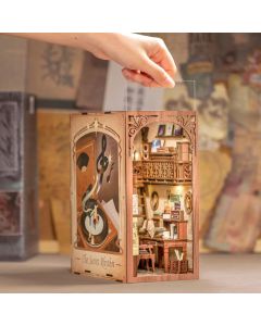 DIY Buch Nook Kit Miniatur Puppenhaus mit Touch Light Staubs chutz Bücherregal Einsatz Modell Spielzeug Geschenk