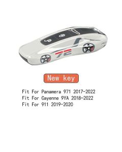 Neue Nr. 72 Racing Style Fernbedienungsschlüsselabdeckung passend für Porsche Cayenne Panamera Cayman Macan Boxster 971 9YA 718 911