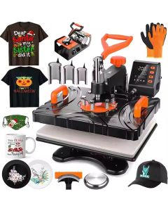 8 in 1 Combo Hitze Presse Maschine Magic Mug Sublimation Maschine T-Shirt Druckmaschine