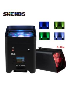 4 stücke par light 6x18w 6 in1rgbaw uv batterie beleuchtung drahtlose fernbedienung wifi batterie für ktv party bar hochzeits feier