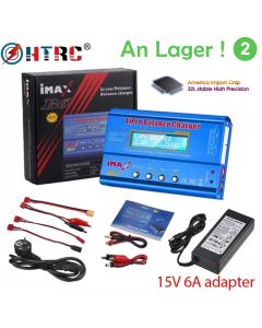 HTRC IMAX B6 80W Lipo Ladegerät für NiMh Li-Ion Ni-Cd Lipo Batterie Ladegerät Balance Entlader + 15V 6A Adapter RC Ladegerät