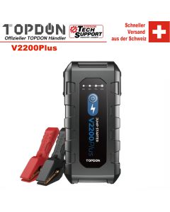 Topdon V2200Plus 2200A 12V Notfall Tragbares Fahrzeug Autobatterie Booster Pack Power Bank 2-in-1 Batterie tester und Starthilfe