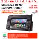 Für Mercedes BENZ W169, W245, Sprinter Viano Vito und VW Crafte Built-in Carplay / Android Auto 7 "Android 13.0 Autoradio 4 GB RAM 64 GB RAM 