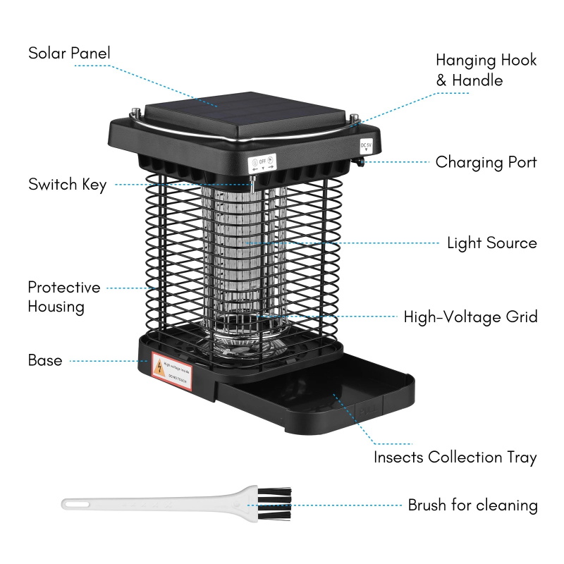 Solarbetriebene Bug Killer Zapper