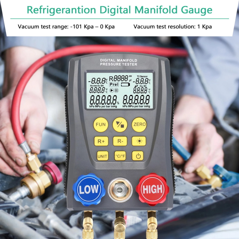 Digital Vacuum Pressure Manifold Tester