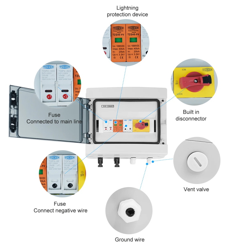 Solar photovoltaik PV Combiner Box