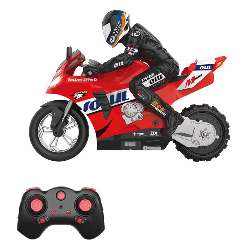 Remote control stunt motorcycle