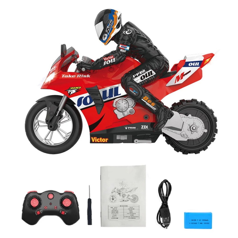 Remote control stunt motorcycle