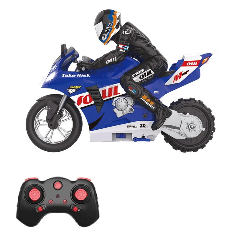 Remote control stunt motorcycle