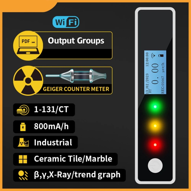 WiFi nuclear radiation detector