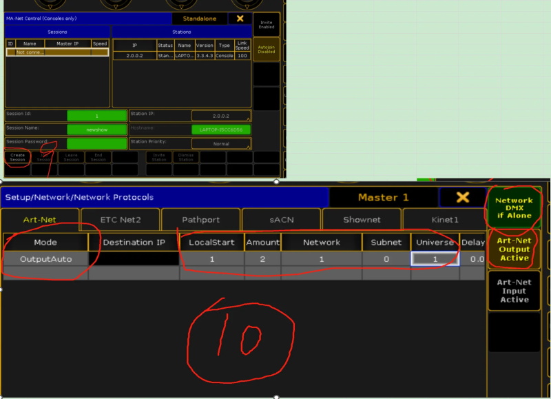 Artnet dmx512