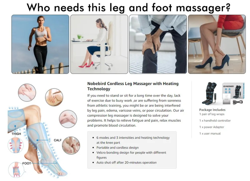 Fuß luftdruck bein massager