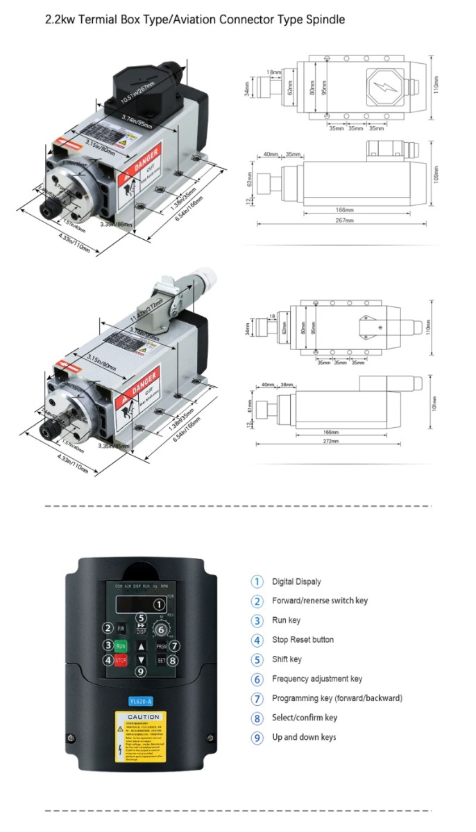 luftgekühlter Spindel motor