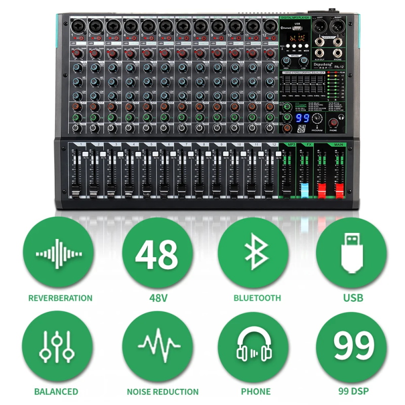 12-Kanal-Audiomischer Depusheng Pa12