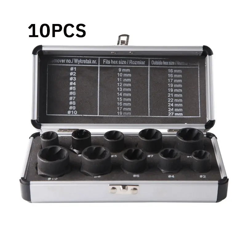 Special socket wrench set for damaged nuts